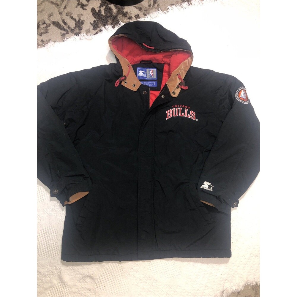 Vintage 90’s Chicago Bulls Starter Pullover Embroidered Jacket Men’s Size Medium